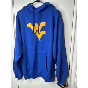 Outer Stuff West Virginia Mountaineers Hoodie Mens Large Blue Yellow WV 0L1BMK75